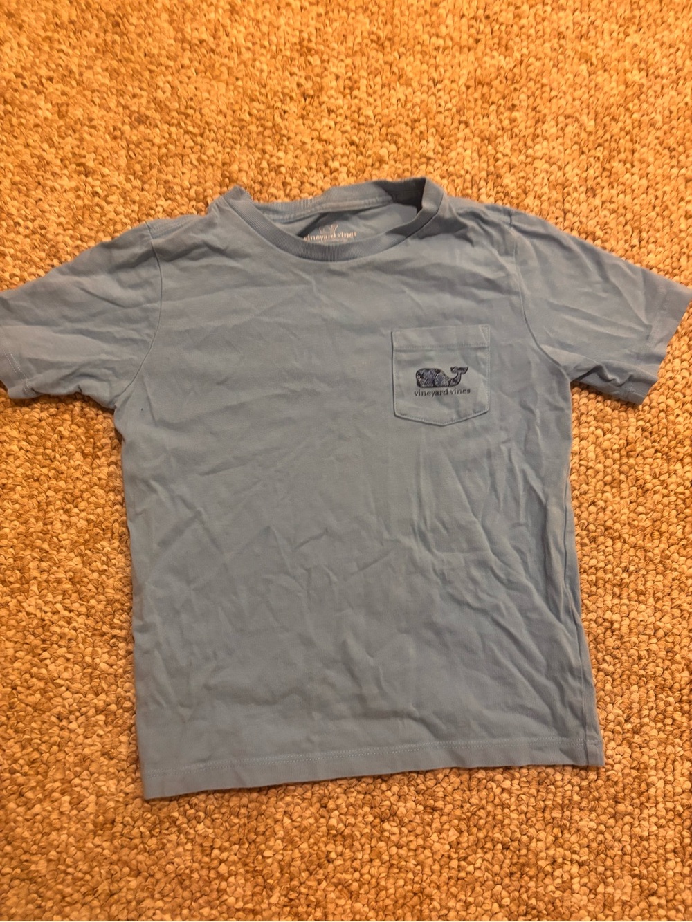 Vineyard Vines Boys Sky Blue Pocket Tee